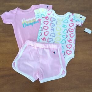 Champion girls shot set 12M-18M New!